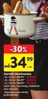 Intermarche Garnek emaliowany 22 cm oferta