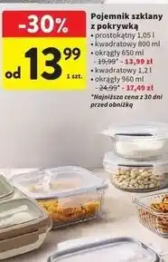 Intermarche Pojemnik szklany kwadratowy 1.2 l oferta