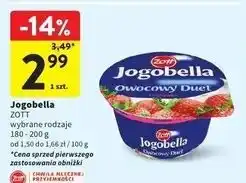 Intermarche Jogurt truskawka Zott Jogobella Owocowy Duet oferta