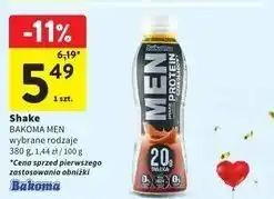 Intermarche Shake czekoladowy Bakoma Men Protein oferta