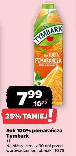 Netto Sok 100% pomarańcza Tymbark oferta
