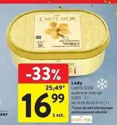 Intermarche Lody vanilla Algida Carte D'or Les Classiques oferta