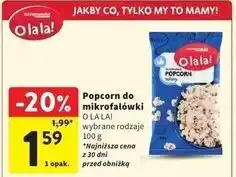 Intermarche Popcorn do mikrofalówki solony O La La! oferta