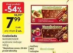 Intermarche Czekolada gorzka z całymi orzechami laskowymi i rodzynkami Alpen Gold Nussbeisser oferta