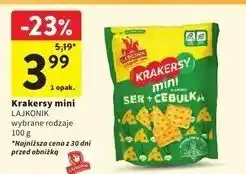 Intermarche Krakersy ser i cebula Lajkonik Mini oferta