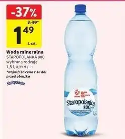 Intermarche Woda niegazowana Staropolanka 800 oferta