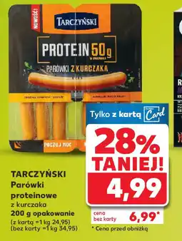 Kaufland Parówki Tarczyński Proteinowe z kurczaka oferta