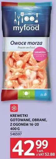 Selgros Krewetki gotowane obrane MyFood oferta