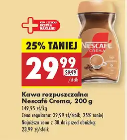 Biedronka Kawa rozpuszczalna Nescafé Crema oferta