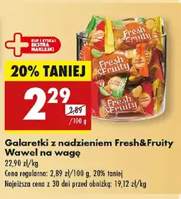Biedronka Galaretki z nadzieniem Fresh&Fruity Wawel na wagę oferta