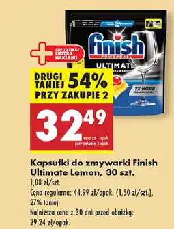 Biedronka Kapsułki do zmywarki Finish Ultimate Lemon oferta