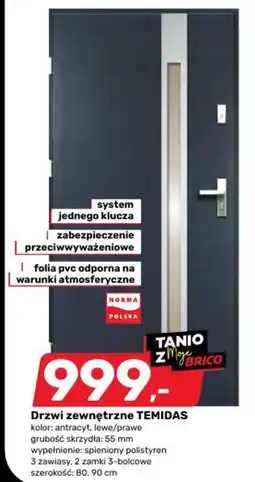 Bricomarche Drzwi zewnętrzne TEMIDAS oferta