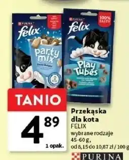 Intermarche Przysmak o smaku pieczonej ryby i krewetek Purina Felix Play Tubes oferta