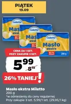 Netto Masło ekstra Miletto oferta