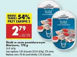 Biedronka Filety śledziowe w sosie pomidorowym Marinero oferta