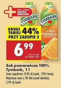 Biedronka Sok pomarańczowy Tymbark oferta