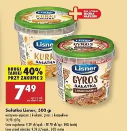 Biedronka Sałatka gyros z kurczakiem Lisner O Mamo! oferta