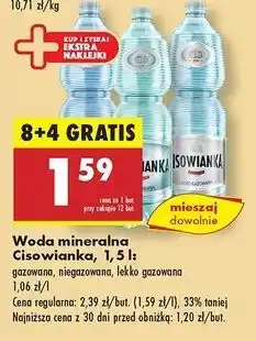 Biedronka Woda lekko gazowana Cisowianka oferta