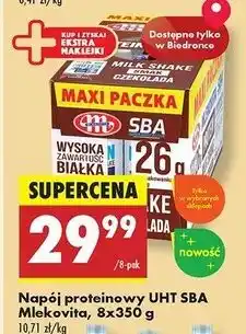 Biedronka Mleczny napój proteinowy czekolada Mlekovita Sba oferta