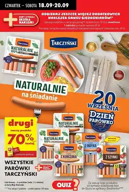 Biedronka Parówki z szynki Tarczyński Naturalnie oferta