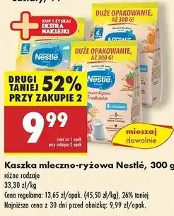 Biedronka Kaszka mleczna ryżowo-kukurydziana banan-jabłko-morela Nestle Dzień Dobry oferta