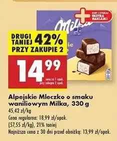 Biedronka Czekoladki waniliowe Milka Alpejskie Mleczko oferta