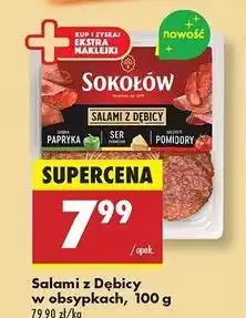 Biedronka Salami z dębicy w obsypce papryka + ser pomidory Sokołów oferta