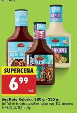 Biedronka Sos do kurczaka z czosnkiem Roleski Keto oferta