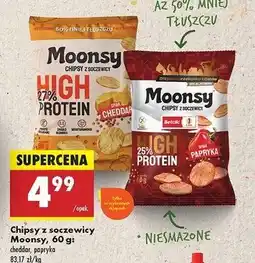 Biedronka Chipsy ser cheddar Moonsy oferta