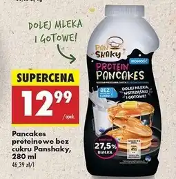 Biedronka Mieszanka do przygotowania pancakes proteinowe Pan Shaky oferta