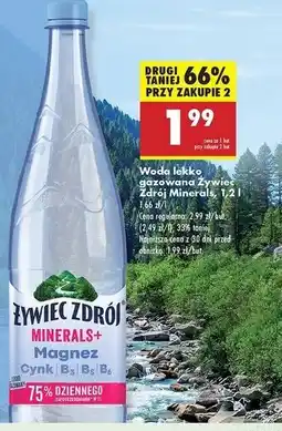Biedronka Woda lekko gazowana Żywiec Zdrój Minerals+ oferta