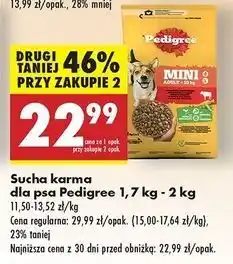 Biedronka Karma dla psa mini adult z wołowiną Pedigree Vital oferta