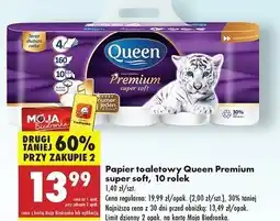 Biedronka Papier toaletowy super soft Queen Premium oferta