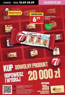 Biedronka Croissanty z nadzieniem o smaku kakaowym 7 Days oferta