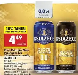 Biedronka Piwo Książęce Złote Pszeniczne 0.0% oferta