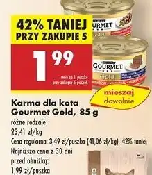 Biedronka Karma dla kota łosoś i kurczak w sosie Purina Gourmet Gold oferta