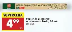 Biedronka Papier do pieczenia w arkuszach Zosia Samosia oferta