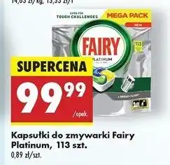 Biedronka Kapsułki do zmywarki lemon Fairy Platinum oferta