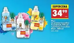 Biedronka Płyn do płukania sensitive 975 ml + perfumy prania first blooms 460 Coccolino oferta