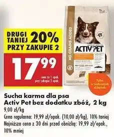 Biedronka Karma dla psa z kurczakiem Activ Pet oferta
