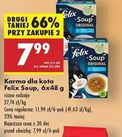 Biedronka Karma dla kota dorsz tuńczyk Purina Felix Soup Original oferta