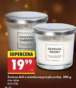 Biedronka Świeca z metalową przykrywką oriental gardens Aril oferta