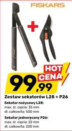 Bricomarche FISKARS Zestaw sekatorów L28 + P26 oferta