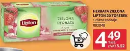 Selgros Herbata zielona Lipton z torbebek oferta