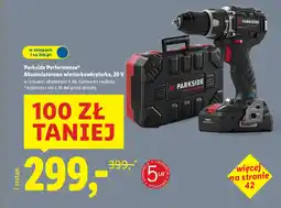 Lidl Parkside Performance Akumulatorowa wiertarkowkrętarka, 20 V oferta