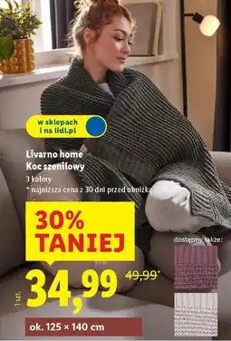 Lidl Livarno home Koc szenilowy oferta