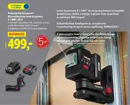 Lidl Parkside Performance Akumulatorowy laser krzyżowy, 3 x 360°, 20 V oferta