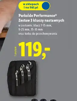 Lidl Parkside Performance Zestaw 3 kluczy nastawnych oferta