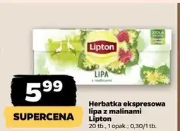 Netto Herbatka lipa z malinami Lipton Zioła Świata oferta
