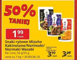 E.Leclerc Snaki ryżowe mizuho norimaki wasabi De Care oferta